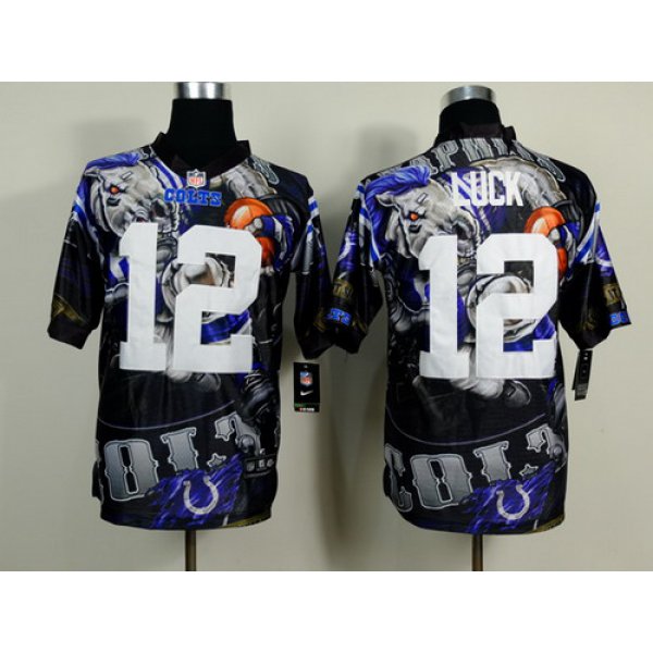 Nike Indianapolis Colts #12 Andrew Luck 2014 Fanatic Fashion Elite Jersey
