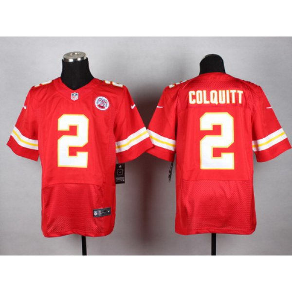 Nike Kansas City Chiefs #2 Dustin Colquitt Red Elite Jersey