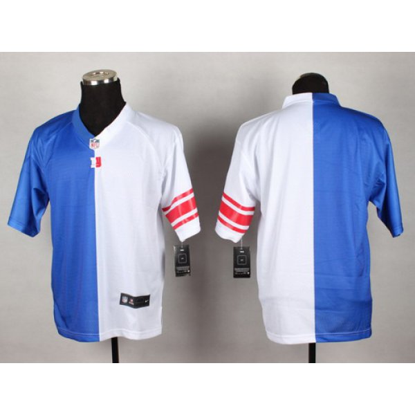 Nike New York Giants Blank Blue/White Two Tone Elite Jersey