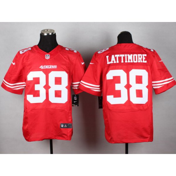 Nike San Francisco 49ers #38 Marcus Lattimore Red Elite Jersey