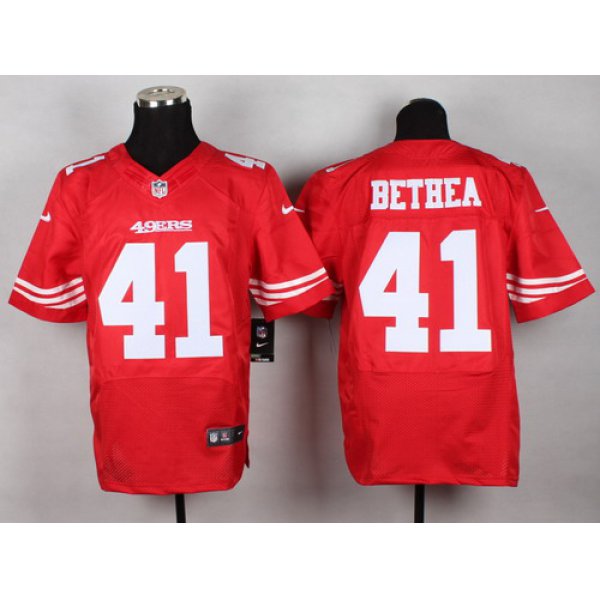 Nike San Francisco 49ers #41 Antoine Bethea Red Elite Jersey