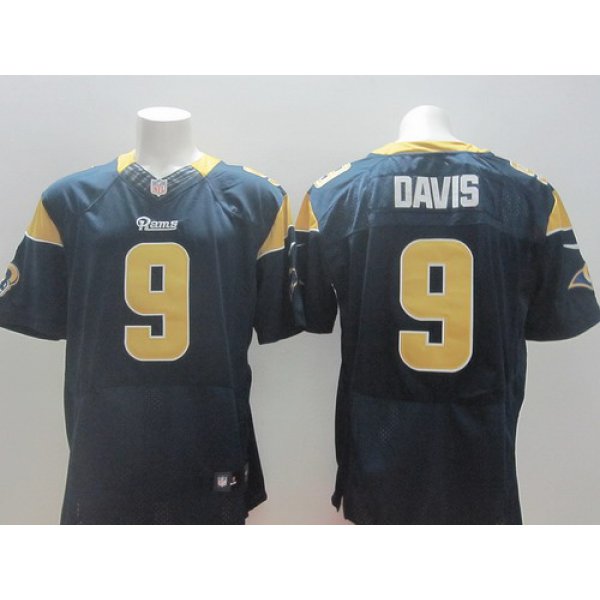 Nike St. Louis Rams #9 Austin Davis Navy Blue Elite Jersey
