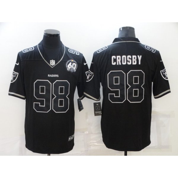 Men's Las Vegas Raiders #98 Maxx Crosby Black Shadow 2021 Vapor Untouchable Stitched Nike Limited Jersey