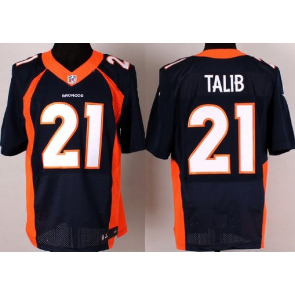 Nike Denver Broncos #21 Aqib Talib 2013 Blue Elite Jersey
