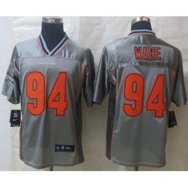 Nike Denver Broncos #94 DeMarcus Ware 2013 Gray Vapor Elite Jersey