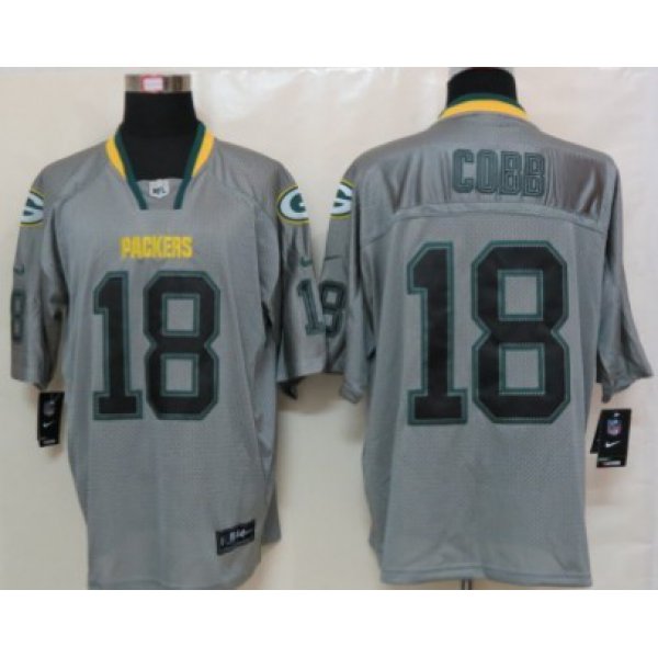 Nike Green Bay Packers #18 Randall Cobb Lights Out Gray Elite Jersey