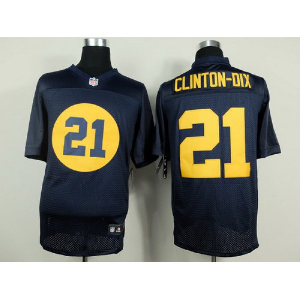 Nike Green Bay Packers #21 Ha Ha Clinton-Dix Navy Blue Elite Jersey