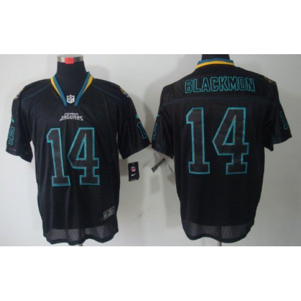 Nike Jacksonville Jaguars #14 Justin Blackmon Lights Out Black Elite Jersey