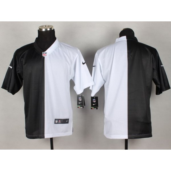 Nike Oakland Raiders Blank Black/White Two Tone Elite Jersey