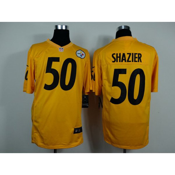 Nike Pittsburgh Steelers #50 Ryan Shazier Yellow Game Jersey