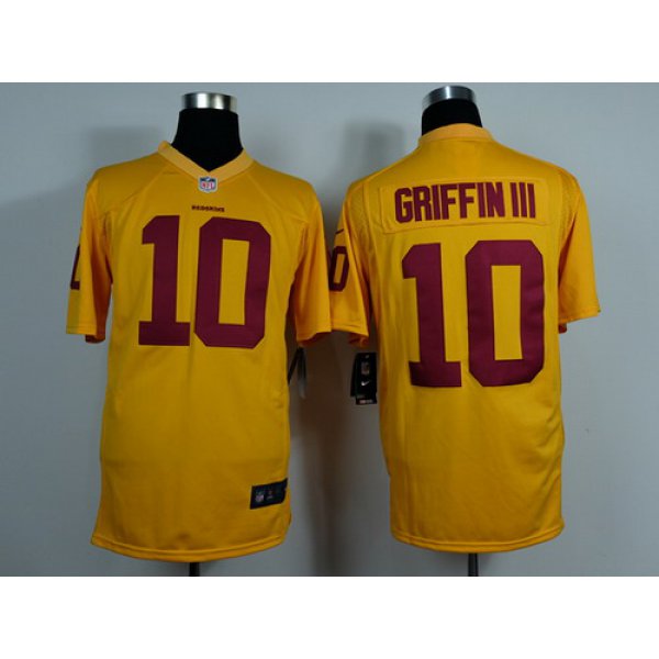Nike Washington Redskins #10 Robert Griffin III Yellow Game Jersey