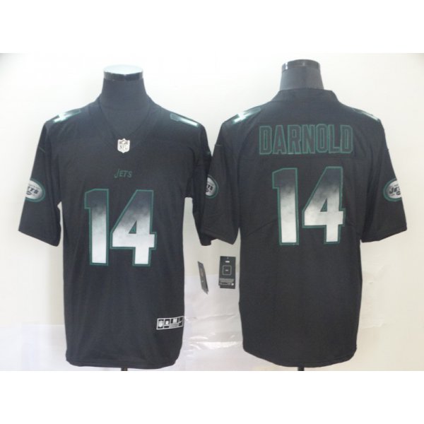 Nike Jets 14 Sam Darnold Black Arch Smoke Vapor Untouchable Limited Jersey