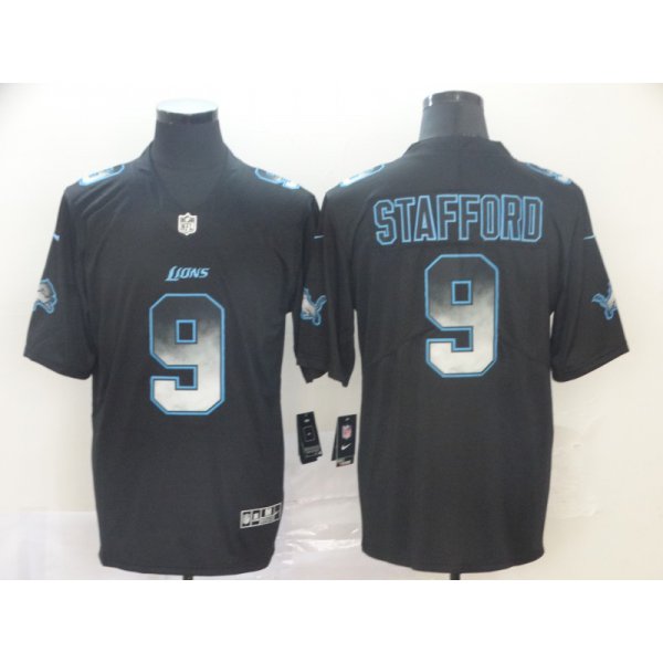 Nike Lions 9 Matthew Stafford Black Arch Smoke Vapor Untouchable Limited Jersey