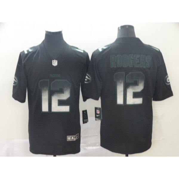 Nike Packers 12 Aaron Rodgers Black Arch Smoke Vapor Untouchable Limited Jersey