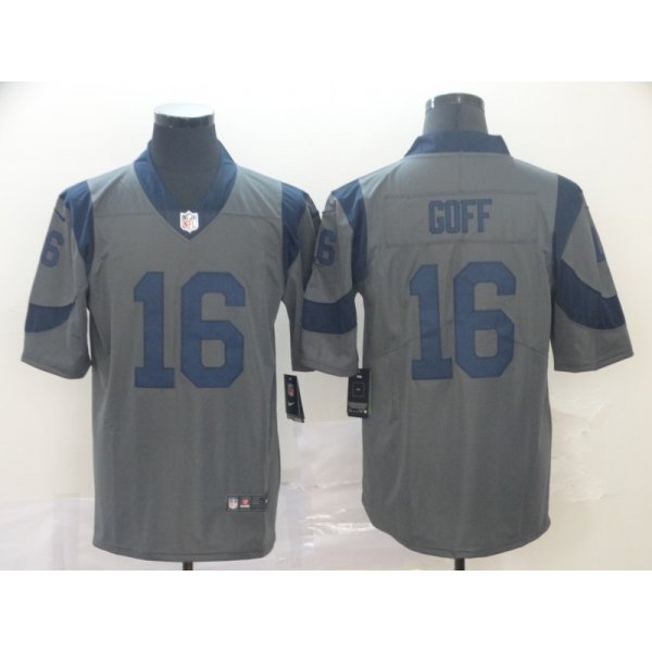 Nike Rams 16 Jared Goff Gray Inverted Legend Limited Jersey