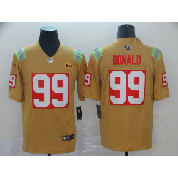 Nike Rams 99 Aaron Donald Gold City Edition Vapor Untouchable Limited Jersey