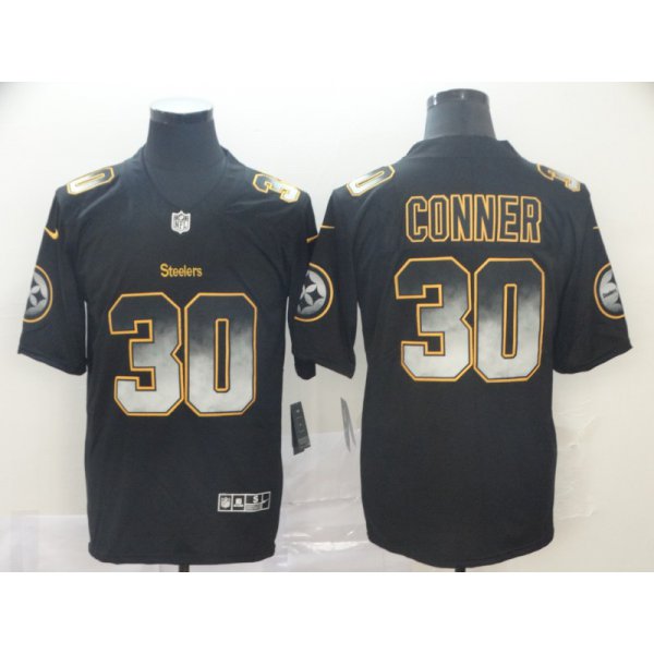Nike Steelers 30 James Conner Black Arch Smoke Vapor Untouchable Limited Jersey