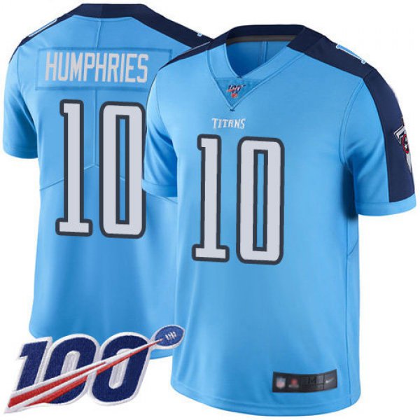 Nike Titans #10 Adam Humphries Light Blue Men's Stitched NFL Limited Rush 100th Season Jersey