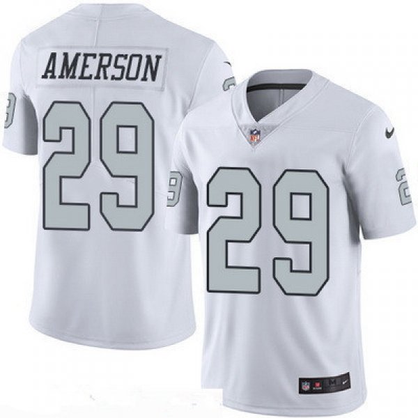 Men's Oakland Raiders #29 David Amerson White 2016 Color Rush Stitched NFL Nike Limited Jersey