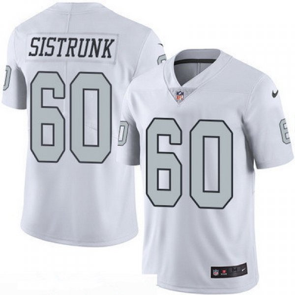 Men's Oakland Raiders #60 Otis Sistrunk Retired White 2016 Color Rush Stitched NFL Nike Limited Jersey