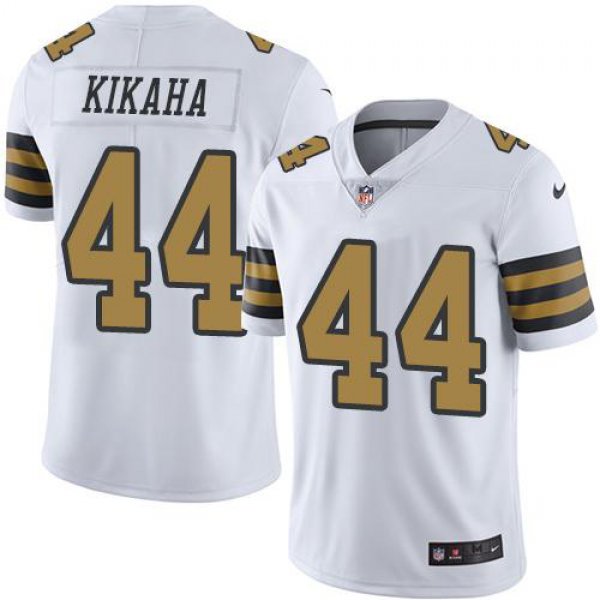 Nike Saints #44 Hau'oli Kikaha White Men's Stitched NFL Limited Rush Jersey