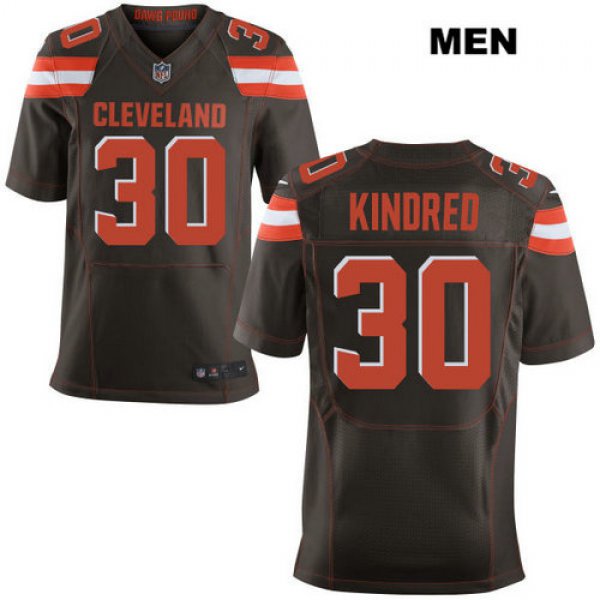 Nike Cleveland Browns #30 Derrick Kindred Brown Stitched NFL Elite Jersey