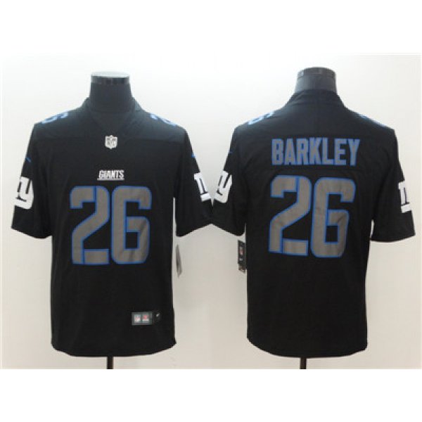 Nike New York Giants #26 Saquon Barkley Black Vapor Impact Limited Jersey