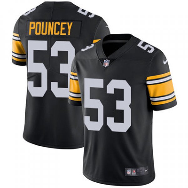 Nike Pittsburgh Steelers #53 Maurkice Pouncey Black Alternate Men's Stitched NFL Vapor Untouchable Limited Jersey