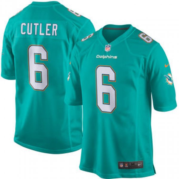 Men's Nike Miami Dolphins #6 Jay Cutler Green Game Jersey