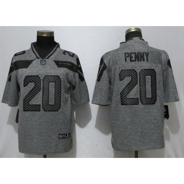 Nike Seattle Seahawks 20 Rashaad Penny Gray Gridiron Gray Vapor Untouchable Limited Jersey