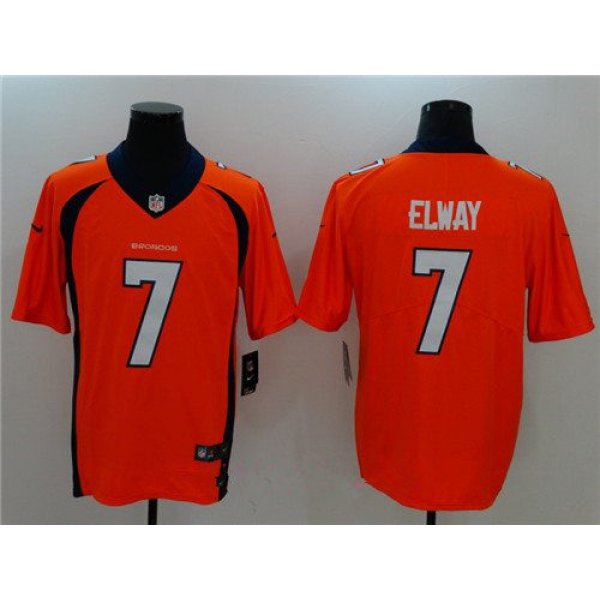 Men's Denver Broncos #7 John Elway Orange 2017 Vapor Untouchable Stitched NFL Nike Limited Jersey