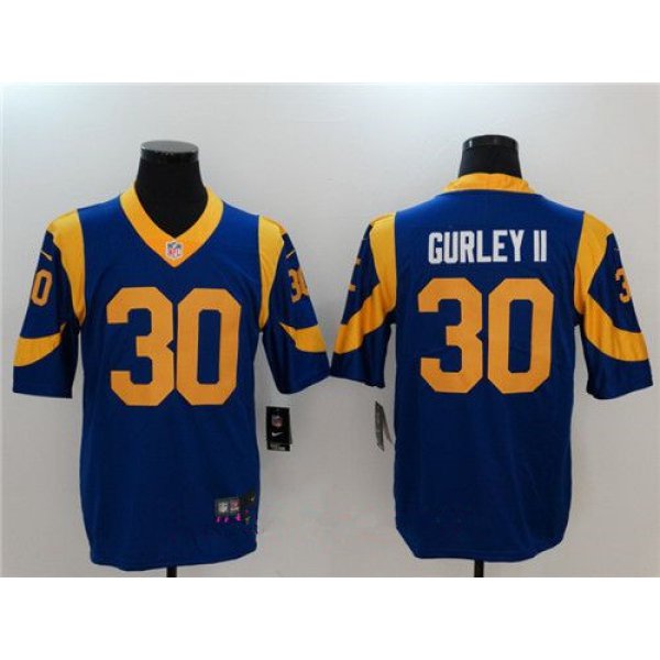 Men's Los Angeles Rams #30 Todd Gurley II Royal Blue 2017 Vapor Untouchable Stitched NFL Nike Limited Jersey
