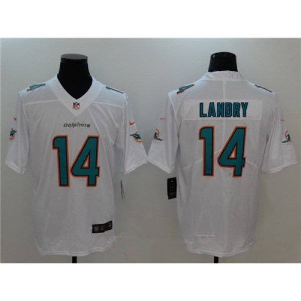 Men's Miami Dolphins #14 Jarvis Landry White 2017 Vapor Untouchable Stitched NFL Nike Limited Jersey