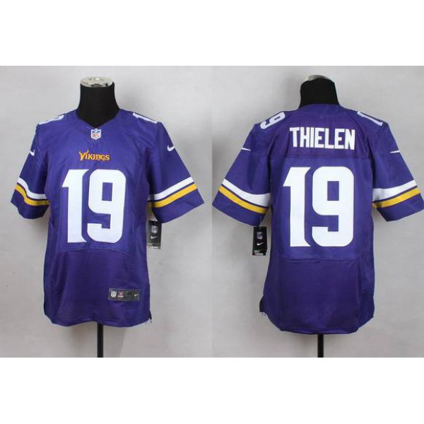 Men's Minnesota Vikings #19 Adam Thielen 2013 Nike Purple Elite Jersey