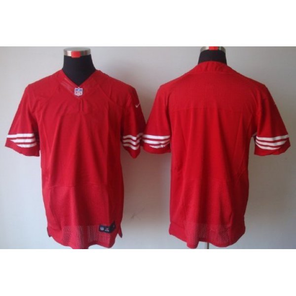 Men's San Francisco 49ers Blank Scarlet Red Team Color NFL Nike Elite Jersey