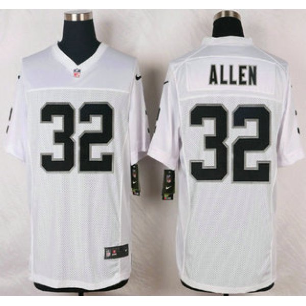 Oakland Raiders #32 Marcus Allen Nike White Elite Jersey