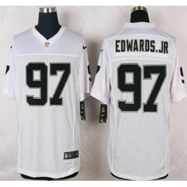 Oakland Raiders #97 Mario Edwards Jr Nike White Elite Jersey