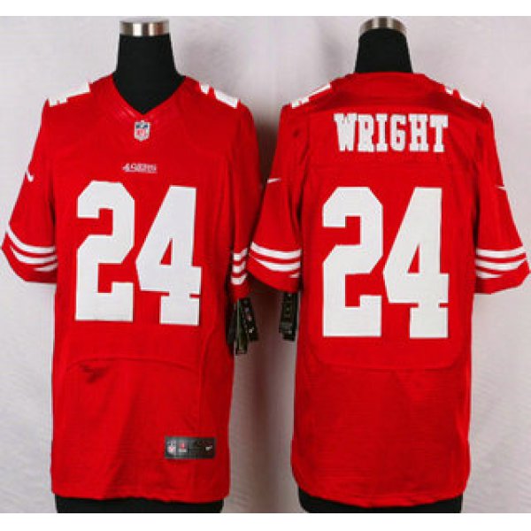 San Francisco 49ers #24 Shareece Wright Nike Red Elite Jersey