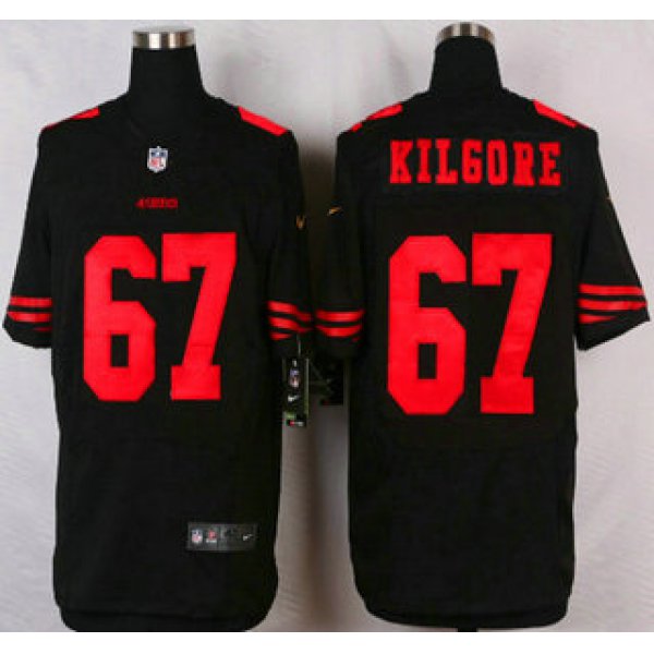 San Francisco 49ers #67 Daniel Kilgore 2015 Nike Black Elite Jersey