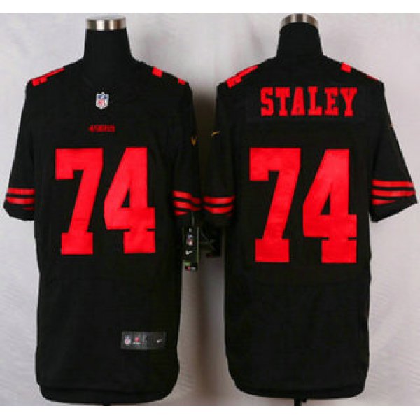 San Francisco 49ers #74 Joe Staley 2015 Nike Black Elite Jersey