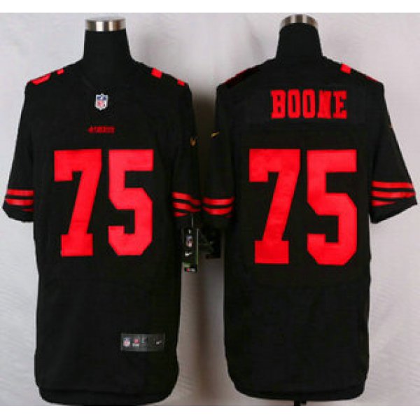 San Francisco 49ers #75 Alex Boone 2015 Nike Black Elite Jersey