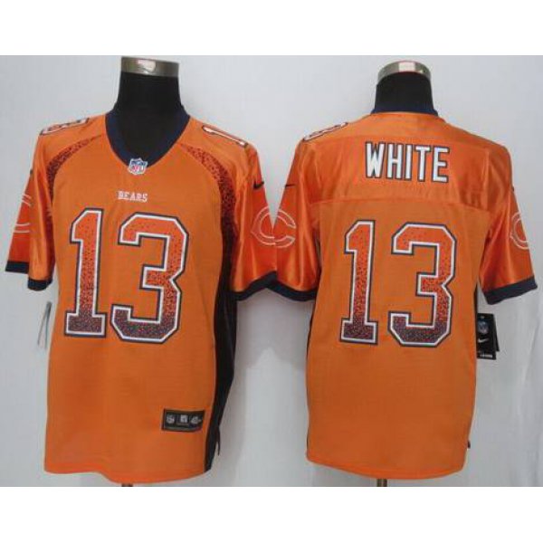Men's Chicago Bears #13 Kevin White Nike Drift Fashion Orange Elite Jersey