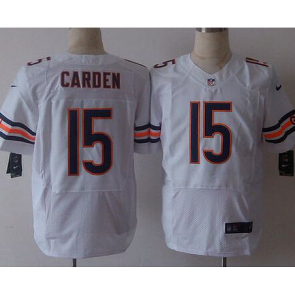 Men's Chicago Bears #15 Shane Carden Nike White Elite Jersey