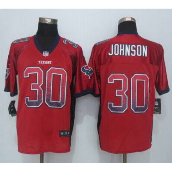 Men's Houston Texans #30 Kevin Johnson Nike Drift Fashion Red Elite Jersey