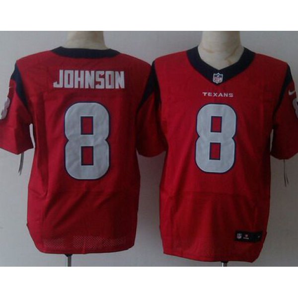 Men's Houston Texans #8 Will Johnson Nike Red Elite Jersey