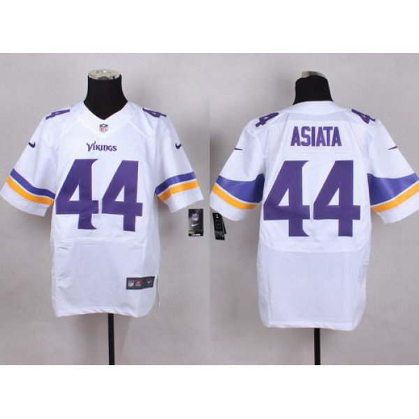 Men's Minnesota Vikings #44 Matt Asiata 2013 Nike White Elite Jersey