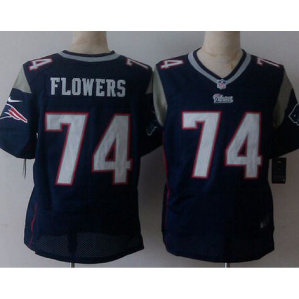 Men's New England Patriots #74 Trey Flowers Nike Blue Elite Jersey