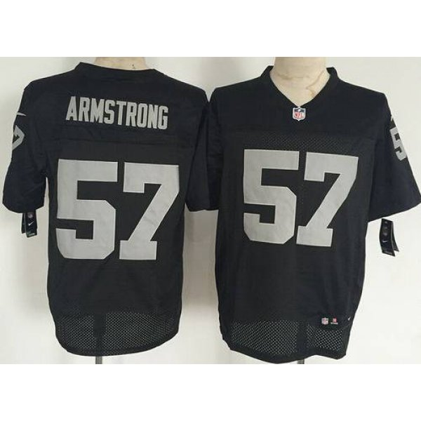 Men's Oakland Raiders #57 Ray-Ray Armstrong Nike Black Elite Jersey