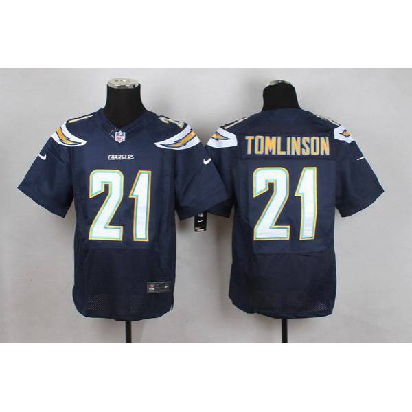 Men's San Diego Chargers #21 LaDainian Tomlinson 2013 Nike Navy Blue Elite Jersey