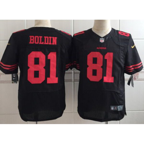 Men's San Francisco 49ers #81 Anquan Boldin 2015 Nike Black Elite Jersey